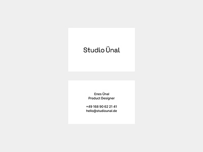 Studio Ünal - Business Cards black black and white brand brand design branding corporate design corporate identity design graphic design logo logo design minimal minimalistic typography white
