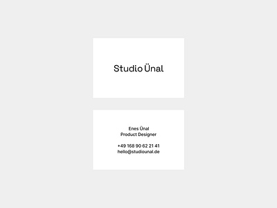 Studio Ünal - Business Cards black black and white brand brand design branding corporate design corporate identity design graphic design logo logo design minimal minimalistic typography white