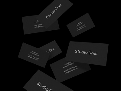 Studio Ünal - Business Cards black black and white brand brand design branding corporate design corporate identity design graphic design logo design logol minimal minimalistic typography white