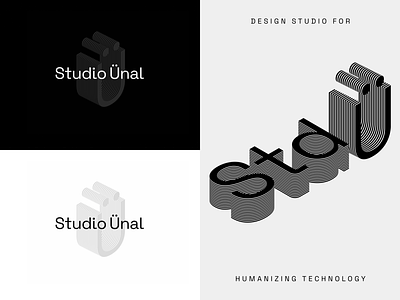 Studio Ünal - Branding 3d black black and white brand brand design branding corporate design corporate identity design design studio logo logo design poster studio