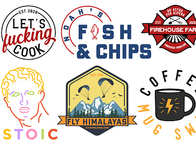 A Few Logo Favorites adobe illustrator branding design illustration instagram typography vector