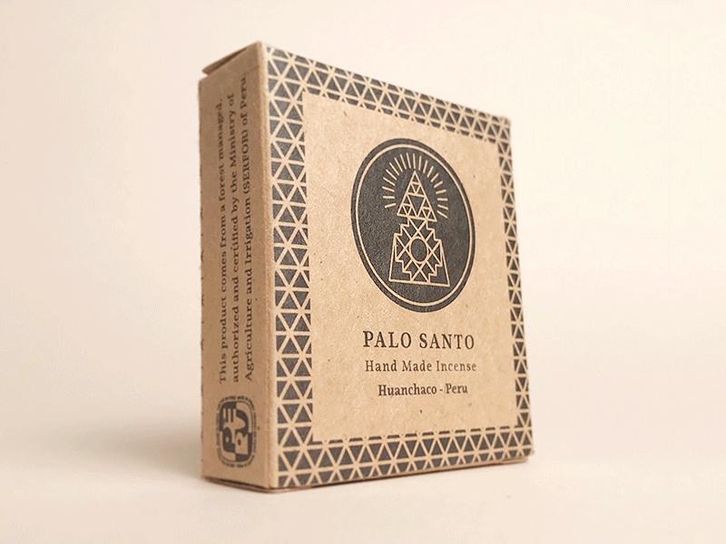Palo Santo Packaging Design bw craft design incense packaging vector