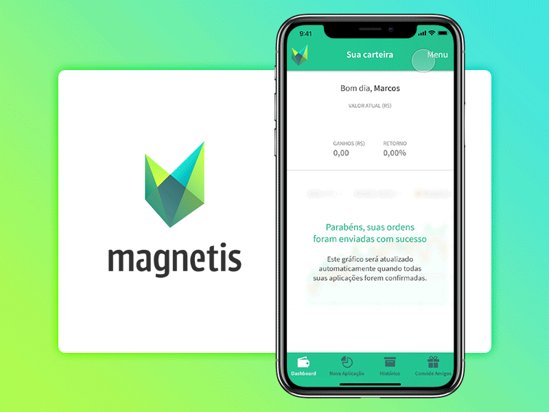Magnetis: applying design heuristics in UI financial mobile prototype