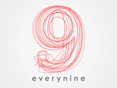 Everynine brand identity logo