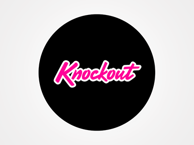 Knockout brand identity logo