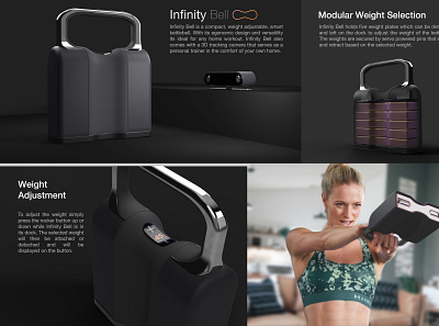 Infinity Bell design fitness product product design rendering