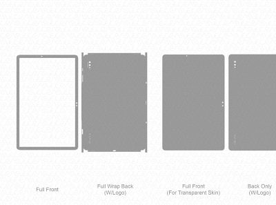 Samsung Galaxy Tab S7 Plus Skin Vector Template by VecRas cutfiletemplate