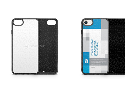 iPhone SE (2022) 2d Rubber Flex Case Design Mockup by VecRas mockuptemplate