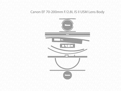 Canon EF 70-200mm Lens Skin Vector Template by VecRas vecras