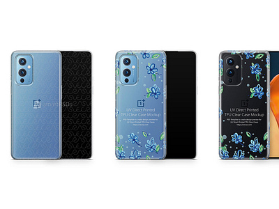 OnePlus 9 (2021) TPU Clear Case Mockup by VecRas psdmockups