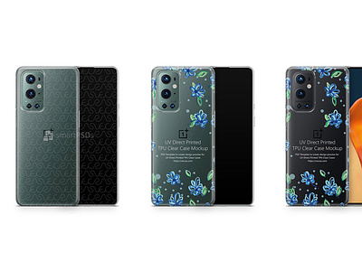 OnePlus 9 Pro (2021) TPU Clear Case Mockup by VecRas