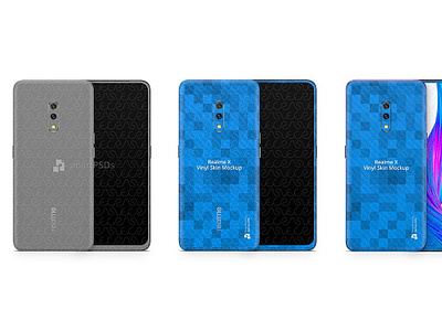 RealMe X 2019 Vinyl Skin Mockup