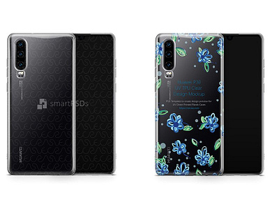 Huawei P30 UV TPU Clear Case Mockup 2019