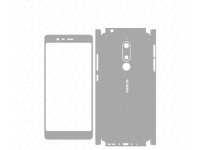 Nokia 5.1 Vinyl Skin Vector Cut File Template 2018