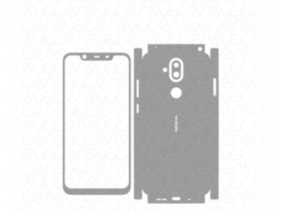 Nokia 8.1 Vinyl Skin Vector Cut File Template 2018