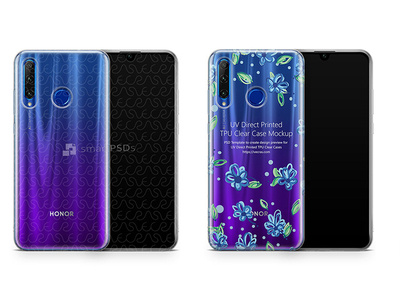 Honor 20i TPU Clear Case Mockup 2019