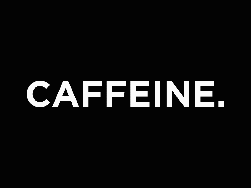 Caffeine. 3d blackandwhite branding caffeine cinema4d coffee design illustration motion graphics motiongraphics octane octanerender typography