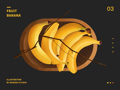 Fruit Banana design flat illustration