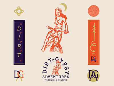 Dirt Gypsy Adventures branding package branding hand drawn illustration logo vector