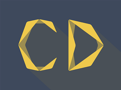 Charpin Donovan Initials blue c cd custom d flat initials logo monogram poly triangle yellow