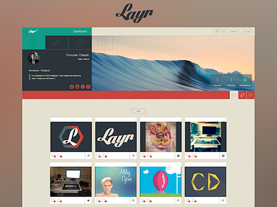 Layr Dashboard app dashboard flat icon interface layr network profile project web website