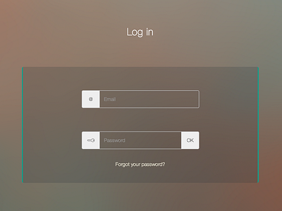 Login button flat form green layr log in login password transparent username