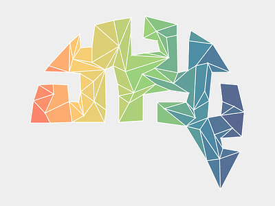 Brain logo brain connection enhencement gradient improve knowledge links spirit vector