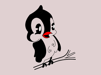 Black Bird animal art bird illustration birds black cartoon design design art designer illustration lineart vector