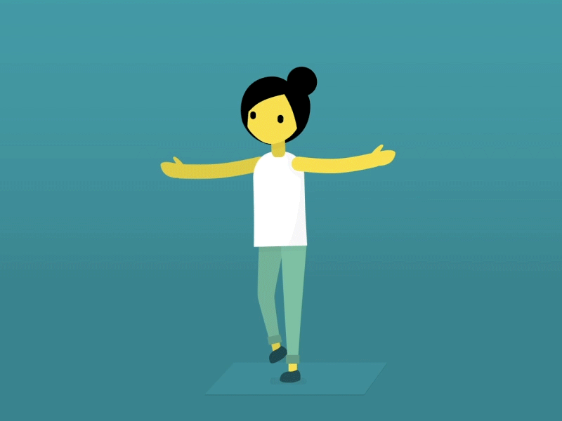 Yoga 2danimation aftereffects animación animation animation 2d character animation gif animated illustration motiongraphics quedateencasa stayhome workout yoga yoga pose