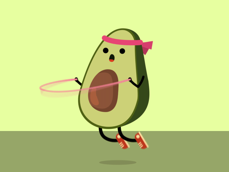 Jumping // Saltando 2danimation aftereffects aguacate animación animation animation 2d animations avocado character animation ejercicio gif gif animated green healthy illustration motion motion design motiongraphics rubberhose workout