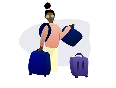 Add luggage airplane airport design flat illustration vector