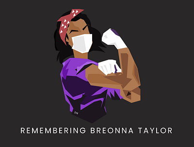 Remembering Breonna Taylor black lives matter blm breonna design equality flat illustration justice movement racism taylor vector