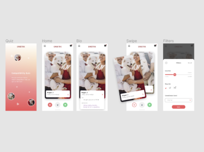 Dog dating app dating app design logo minimal pets typography ui ux