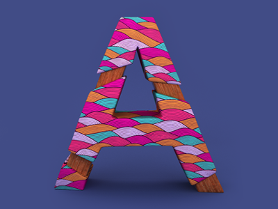 Alphabet Pattern 3d 3dsmax alphabet cg colors pattern textures type typography vray wood