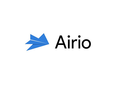 Airio | Day 26 Daily Logo Challenge airplane logo dailylogochallenge design flat logo paper logo