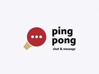 PingPong Chat & Messages | Day 39 Daily Logo Challenge colourful dailylogochallenge design flat icon logo ping pong