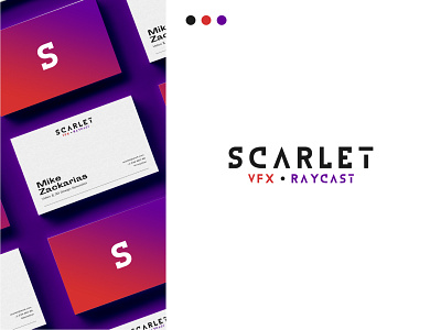 Scarlet VFX & Raycast | Logo Design 30daylogochallenge branding dailylogochallenge design logo visualidentity vivid colors