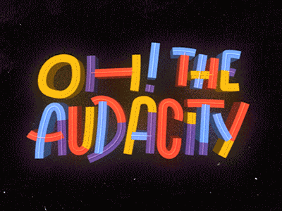 Audacity - text gif 3d after effects audacity colorful gif giphy lettering text typography typography art