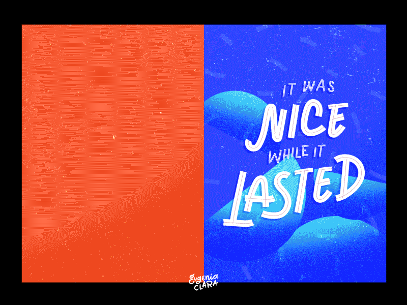 Nice While It Lasted animation after effects gif gif animation gravity handlettering lettering motion newton text trim path typography