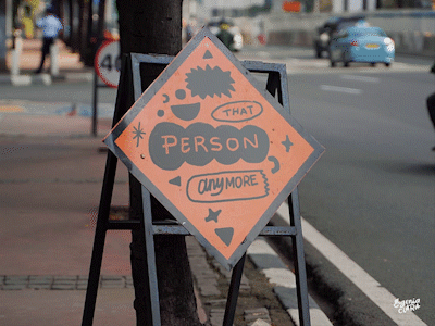 "Not That Person" Street Sign after effect animation gif giphy handlettering mask mograph motion type typography