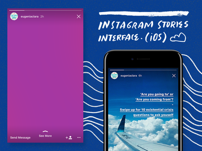 Download Instagram Stories (iOS) Interface PSD by Eugenia Clara ...
