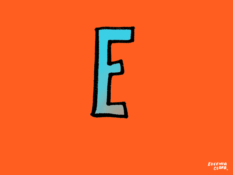 Not So Shapeshifting 'E' alphabet animation doodle e gif motion random silly