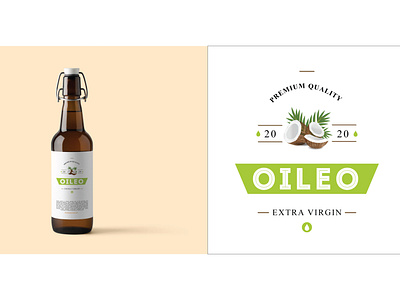 Premium Quality Oileo Extra Virgin Bottle Brand Logo Design