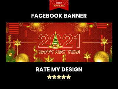 Happy New Year 2021 Facebook Banner Design