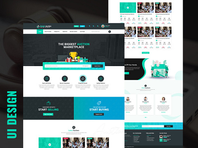 Dream Auction Bidding systems website home page UI design auction auction system auction website bidding systems homepage design ui ux ui design ui designers ui designs uidesign ux