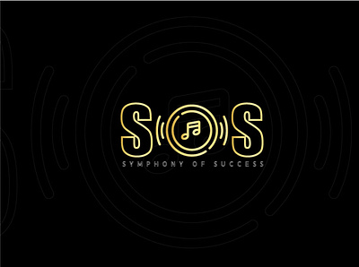 Symphony of Success (SOS) Company Brand Logo awarded logo designer portfolio batch logo branding company brand logo company logo design logo logo design logodesign music company logo sos vector