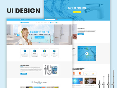 Pipe Company Website Home Page UI Design ecomarce website home page ui homepage design pipe website design plambing website design ui ui design ui home page ux design website home page