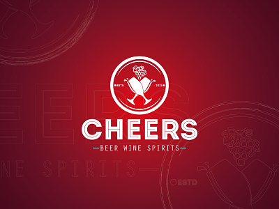Cheers Beer Wine Sprites Company Brand Logo Design