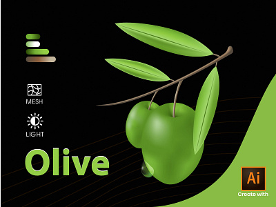 Olive Fruits Design art branding fruits design logo natural fruits olive vector vector art