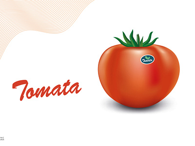 Tomato Fruit Design In Adobe Illustrator 3d design mesh tool product design tometa design vector tomata design